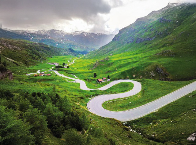 Historic European cityscape at sunset